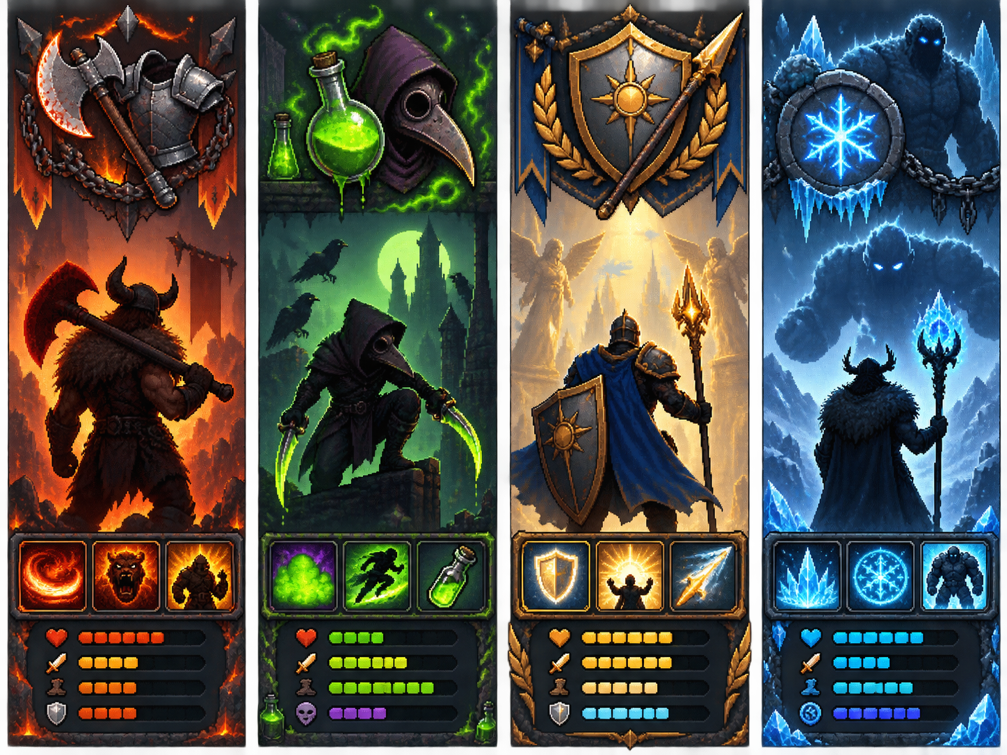 Original illustrated class-role chart